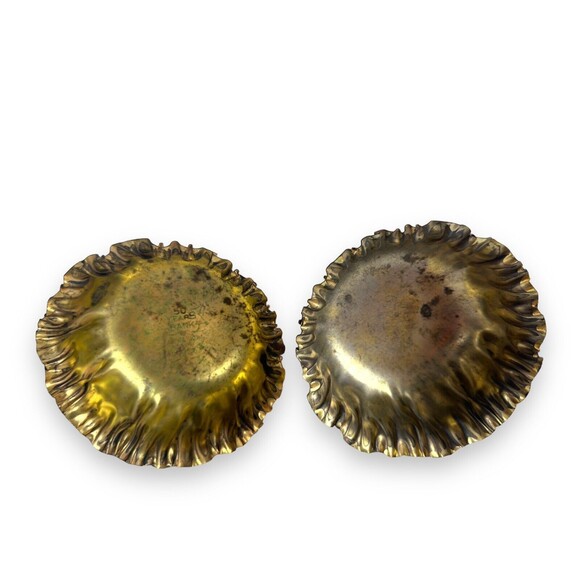 1924 ESG Quadruple Plate 24K Gold Lined 50 Years Bank of Kewaskum Crinkle Bowls - Picture 4 of 13